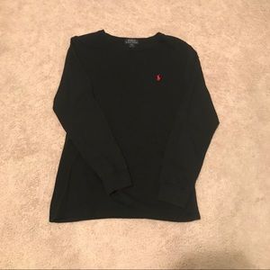 Long sleeve polo tee.